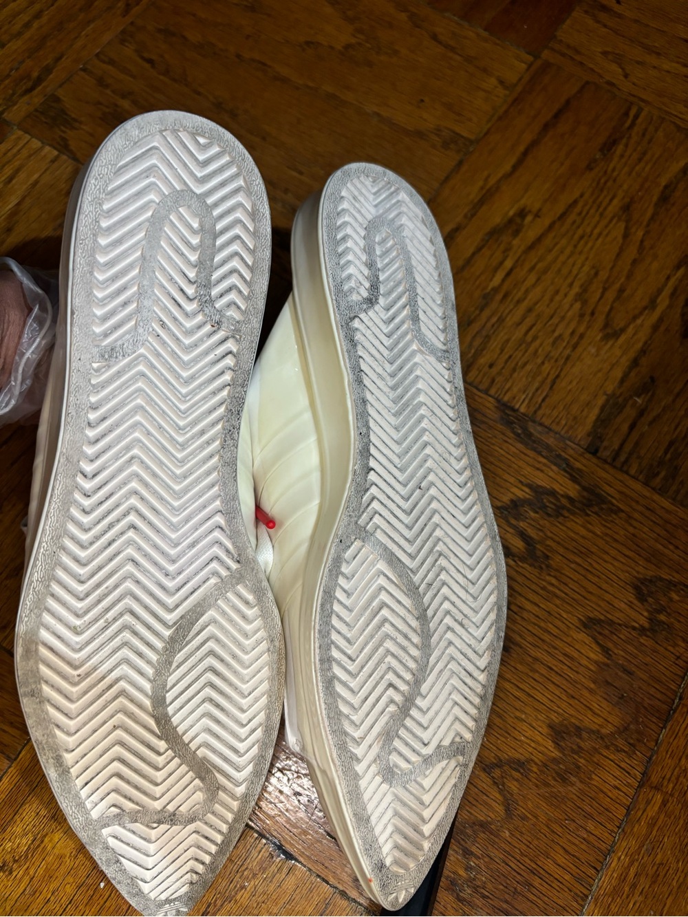 adidas White & Red Pointed Lace-Up Sneaker Mules - Picture 7 of 10
